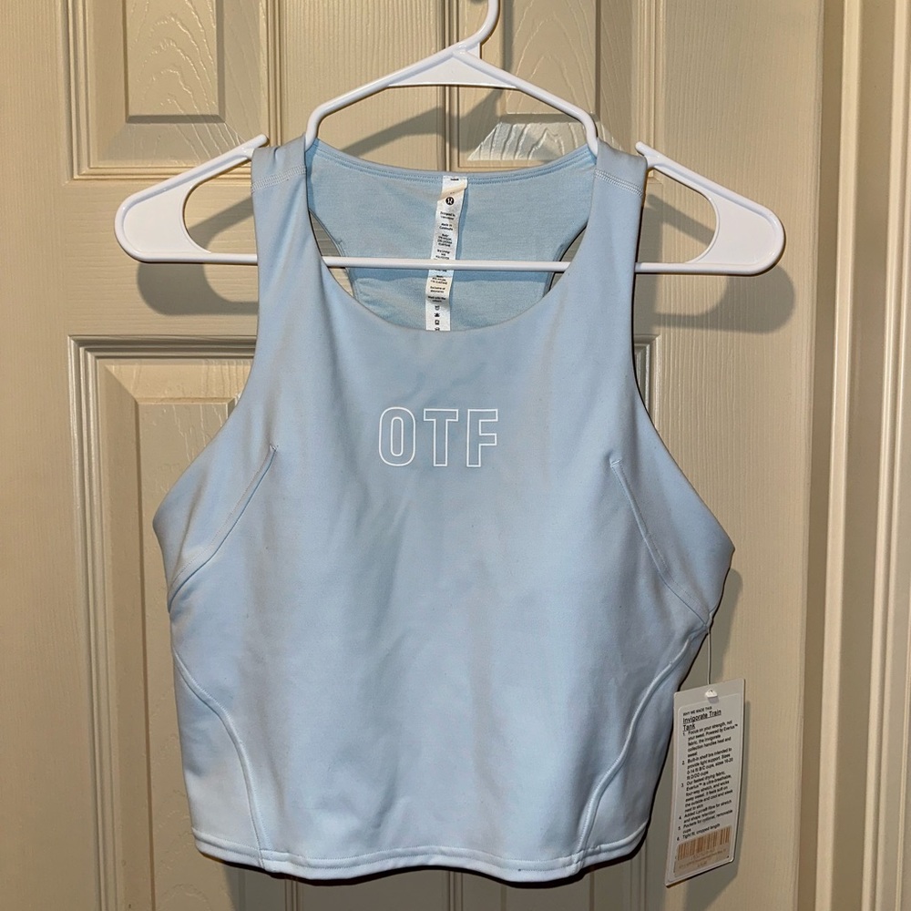 Lululemon Invigorate Train Tank Orange Theory Fitness Sports Bra Tank